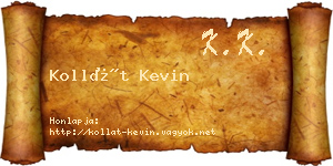 Kollát Kevin névjegykártya